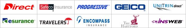 Texas
 insurance agencies: Progressive, Geico, Travelers, The Heartland, insweb, Encompass Insurance, Safeco Insurance, Esurance, Unitrin and Direct