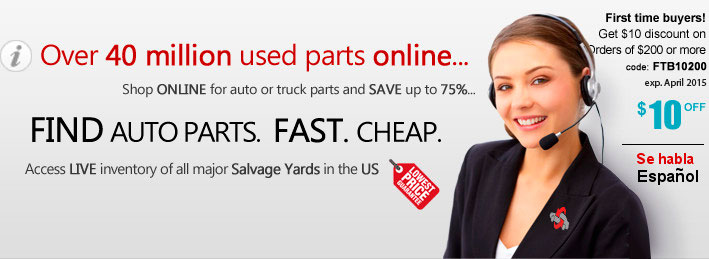 
      Over 50 million used auto parts online. Shop online for auto and truck parts and save up to 75%
   